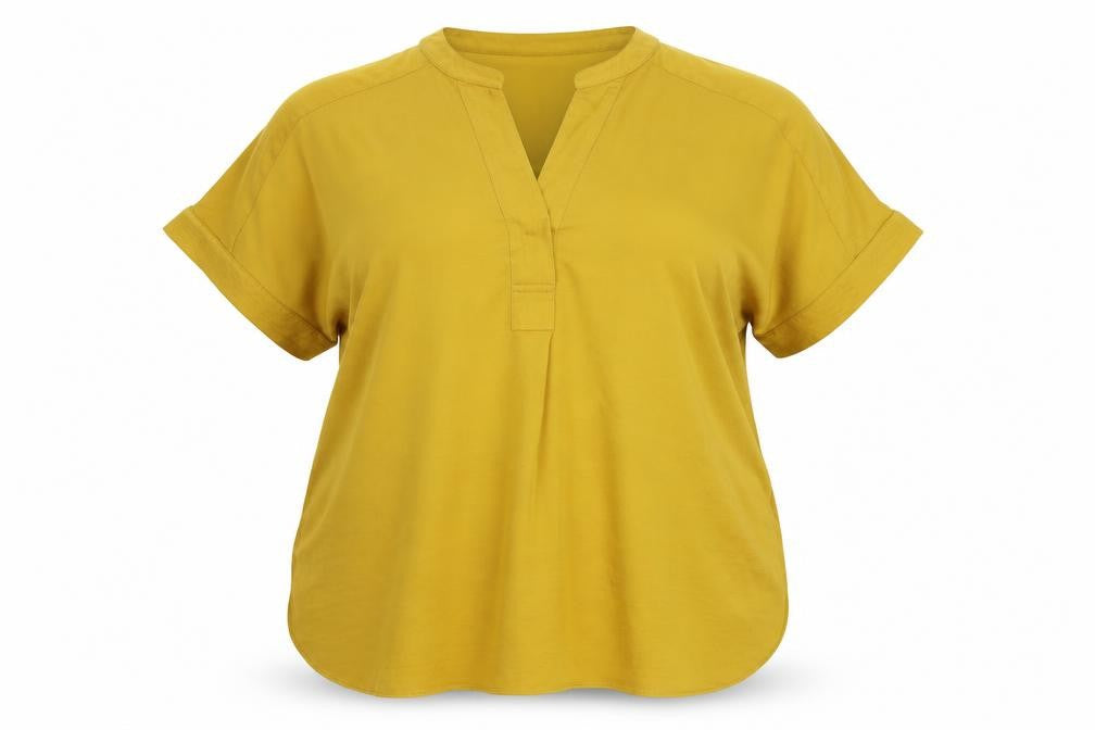 Womens UK Size 14 Marks and Spencer Yellow Basic Blouse