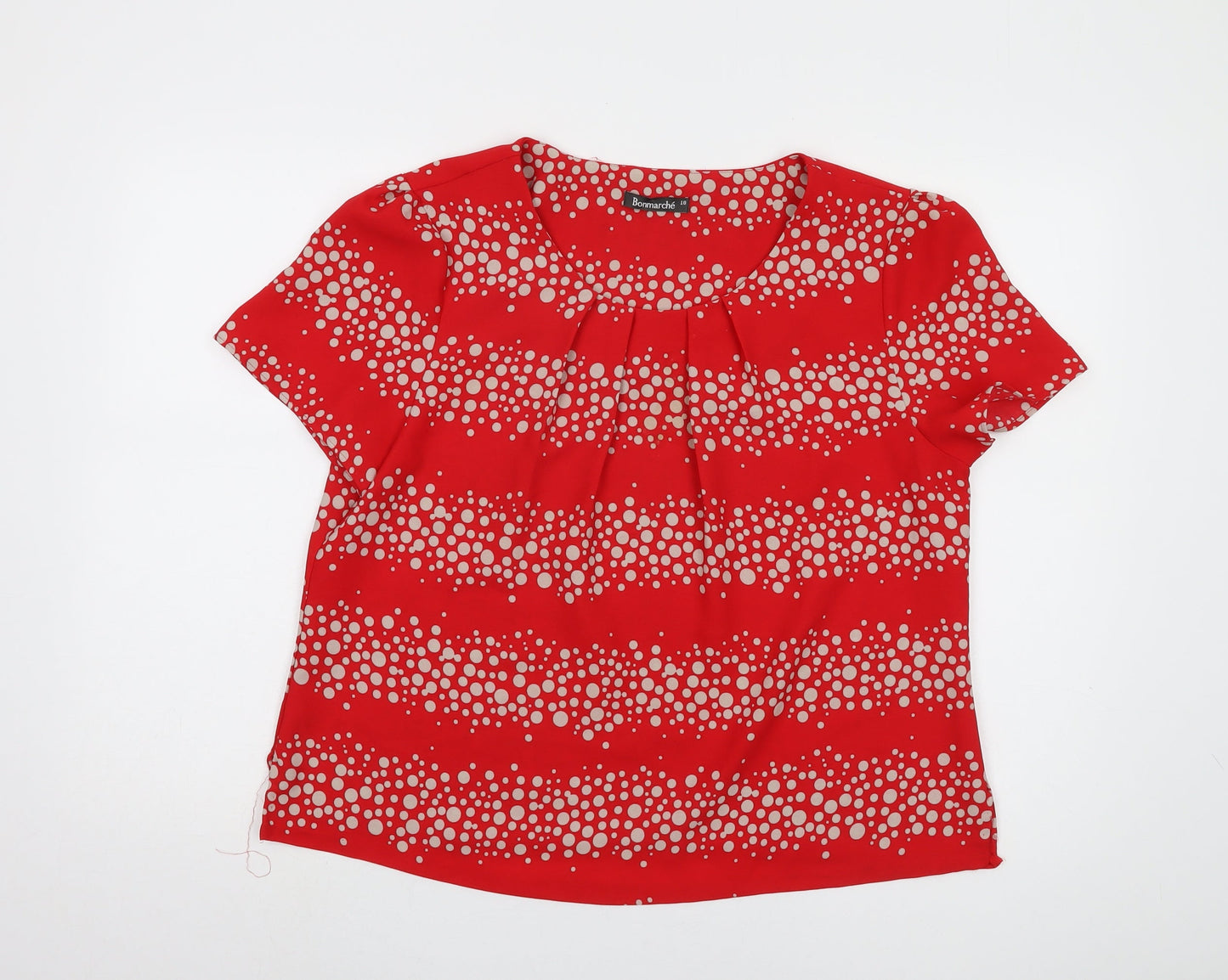 Womens UK Size 18 Bonmarché Red Basic Blouse