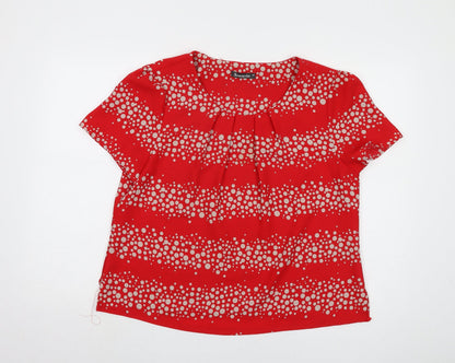 Womens UK Size 18 Bonmarché Red Basic Blouse