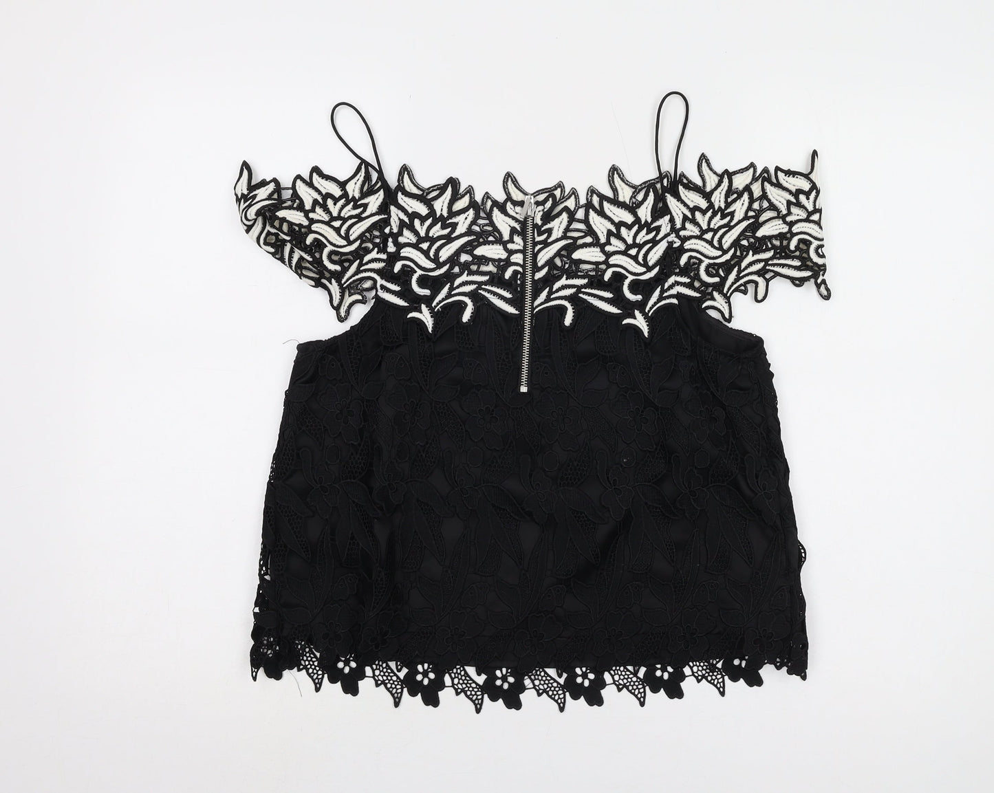 Womens UK Size 12 Topshop Black Camisole Blouse