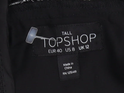 Womens UK Size 12 Topshop Black Camisole Blouse