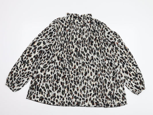 New Look Women's Animal Print Blouse Size 8