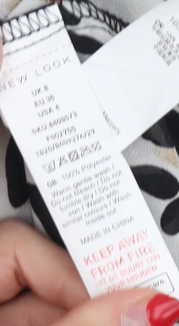 New Look Women's Animal Print Blouse Size 8