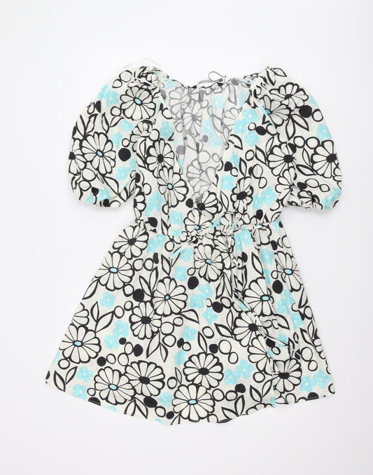 Zara Women's Multicoloured A-Line Dress, Size 8, Floral