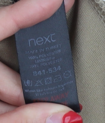 Next Women's Brown Lace Short Sleeve Dress - Size 16