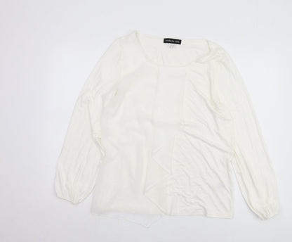 Patrizia Dini Women's White Long Sleeve Blouse Size 14