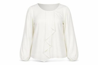 Patrizia Dini Women's White Long Sleeve Blouse Size 14