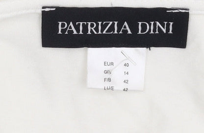 Patrizia Dini Women's White Long Sleeve Blouse Size 14