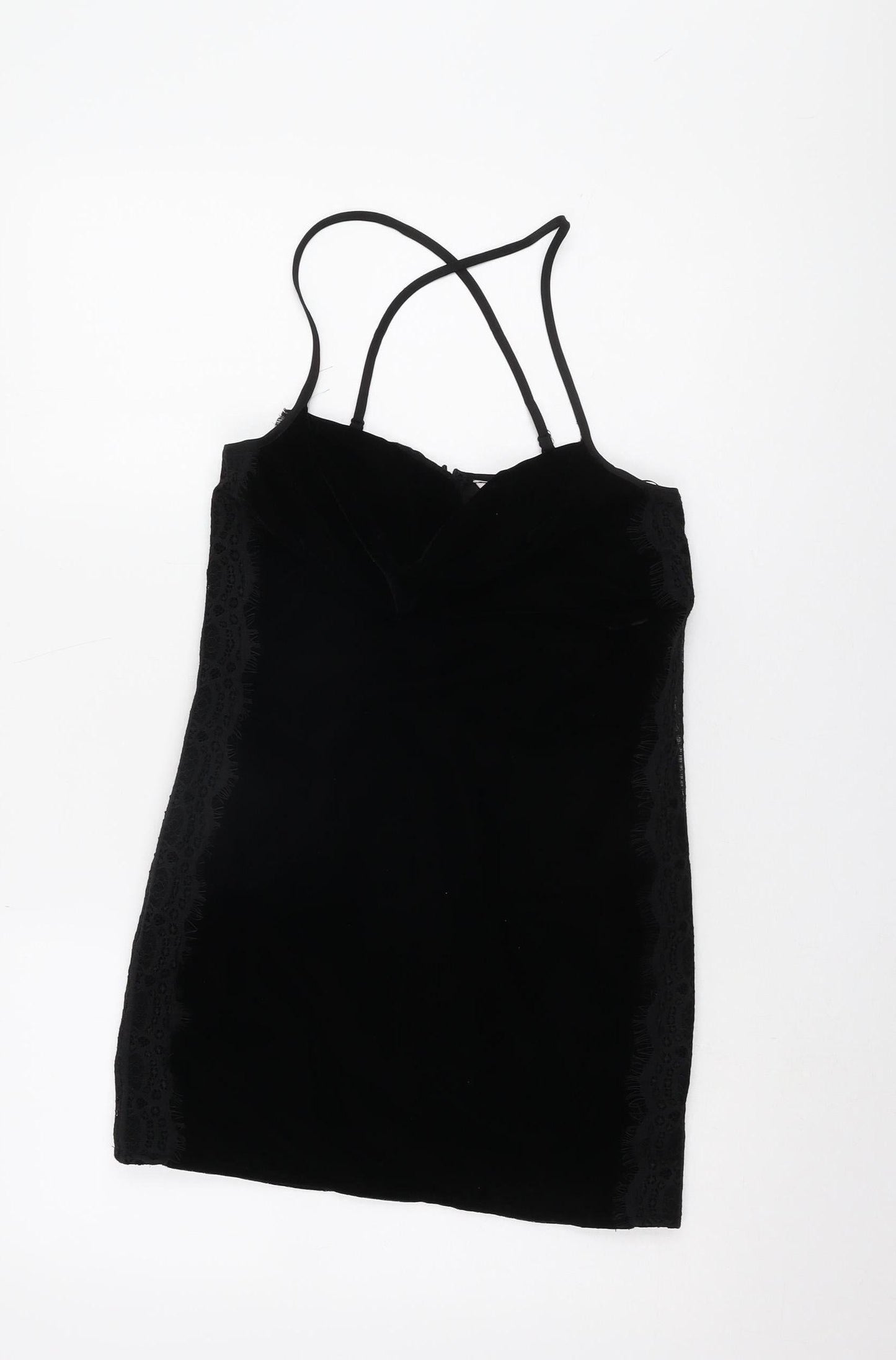 Miss Selfridge Black Petite Sleeveless Dress, Size 6
