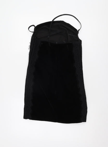 Miss Selfridge Black Petite Sleeveless Dress, Size 6