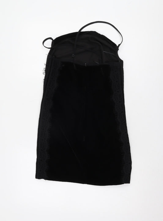 Miss Selfridge Black Petite Sleeveless Dress, Size 6