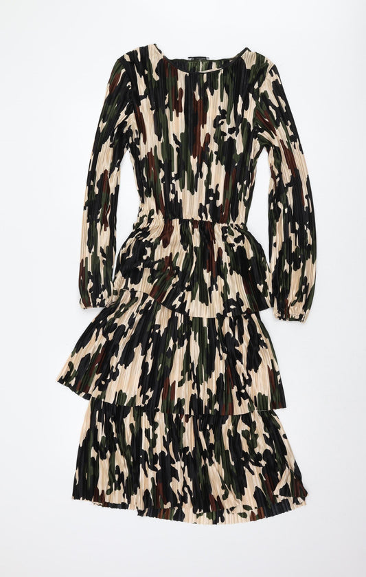ZARA Women's Camouflage Long Sleeve Dress Size 8