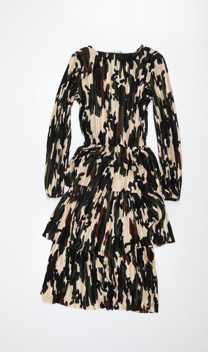 ZARA Women's Camouflage Long Sleeve Dress Size 8
