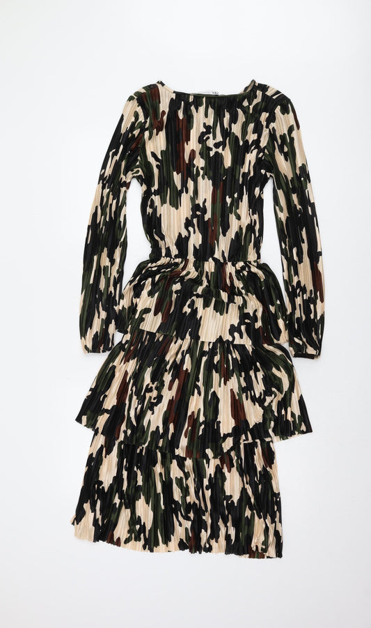 ZARA Women's Camouflage Long Sleeve Dress Size 8