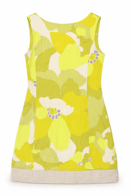 BCBGMAXAZRIA Women's Green Floral Shift Dress M
