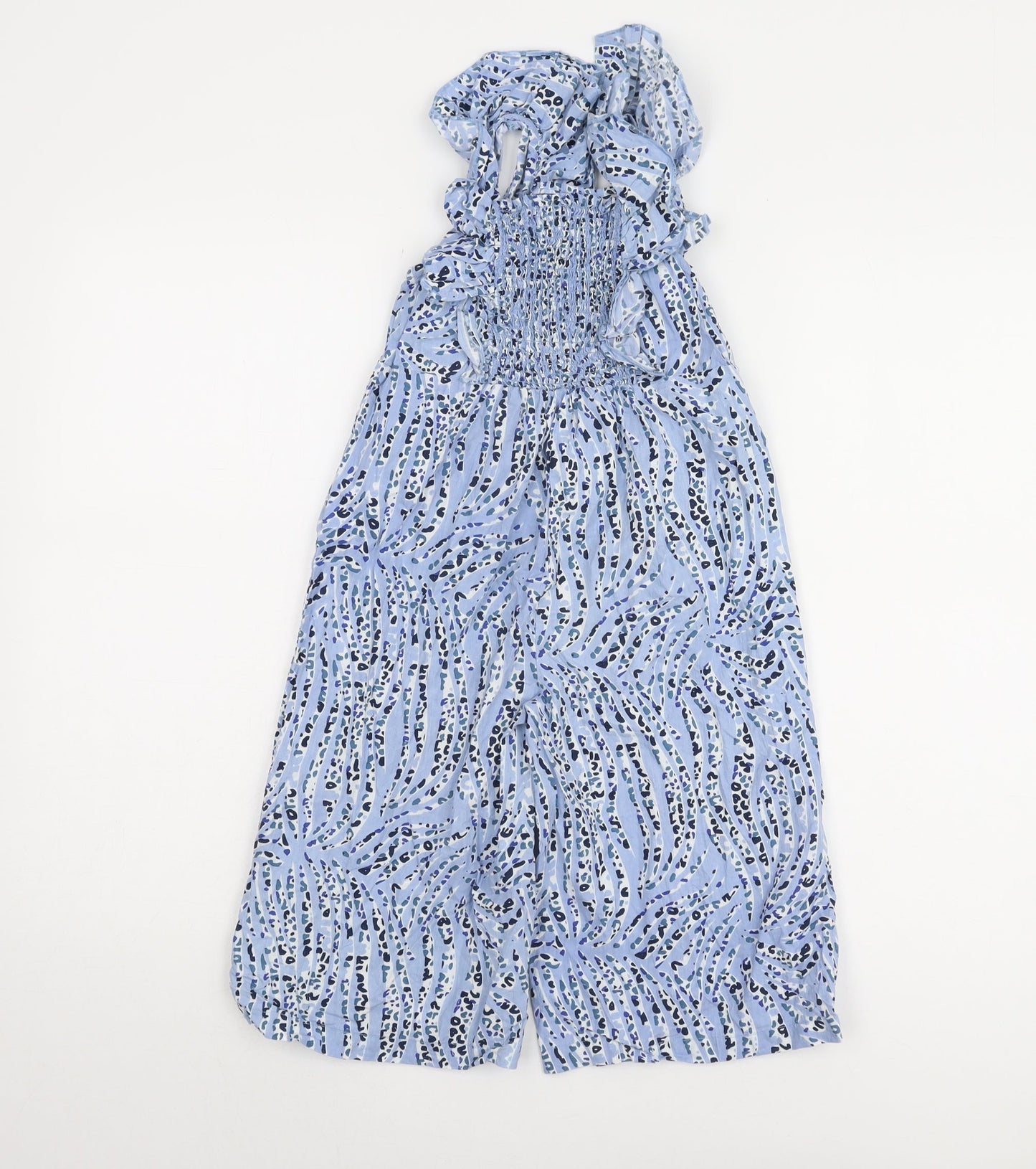 Angel & Rocket Girls Blue Animal Print Jumpsuit 4 Years Cotton