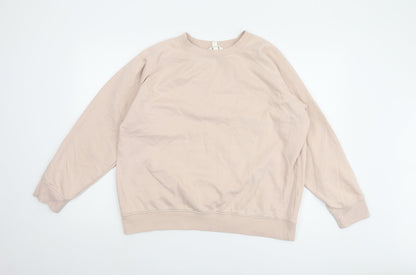 H&M Women's Beige Medium Pullover Sweatshirt