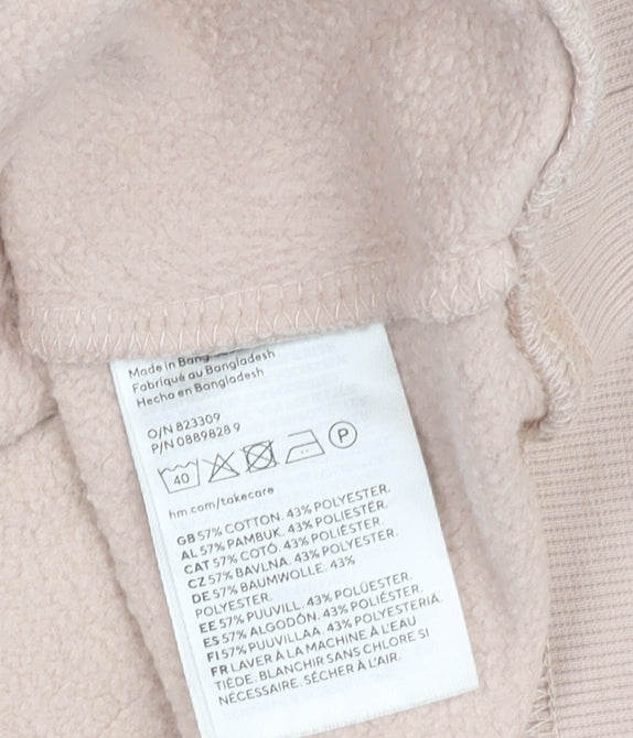 H&M Women's Beige Medium Pullover Sweatshirt