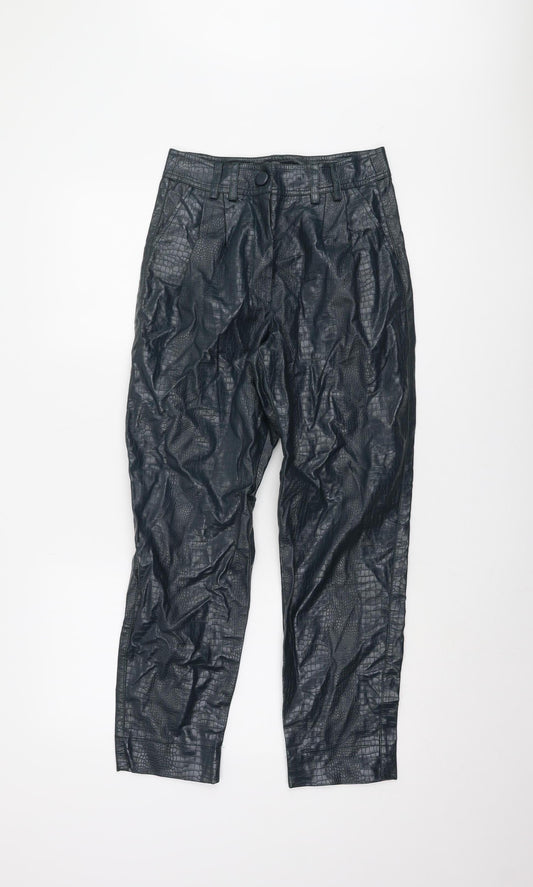 River Island Women's Black Animal Print Trousers