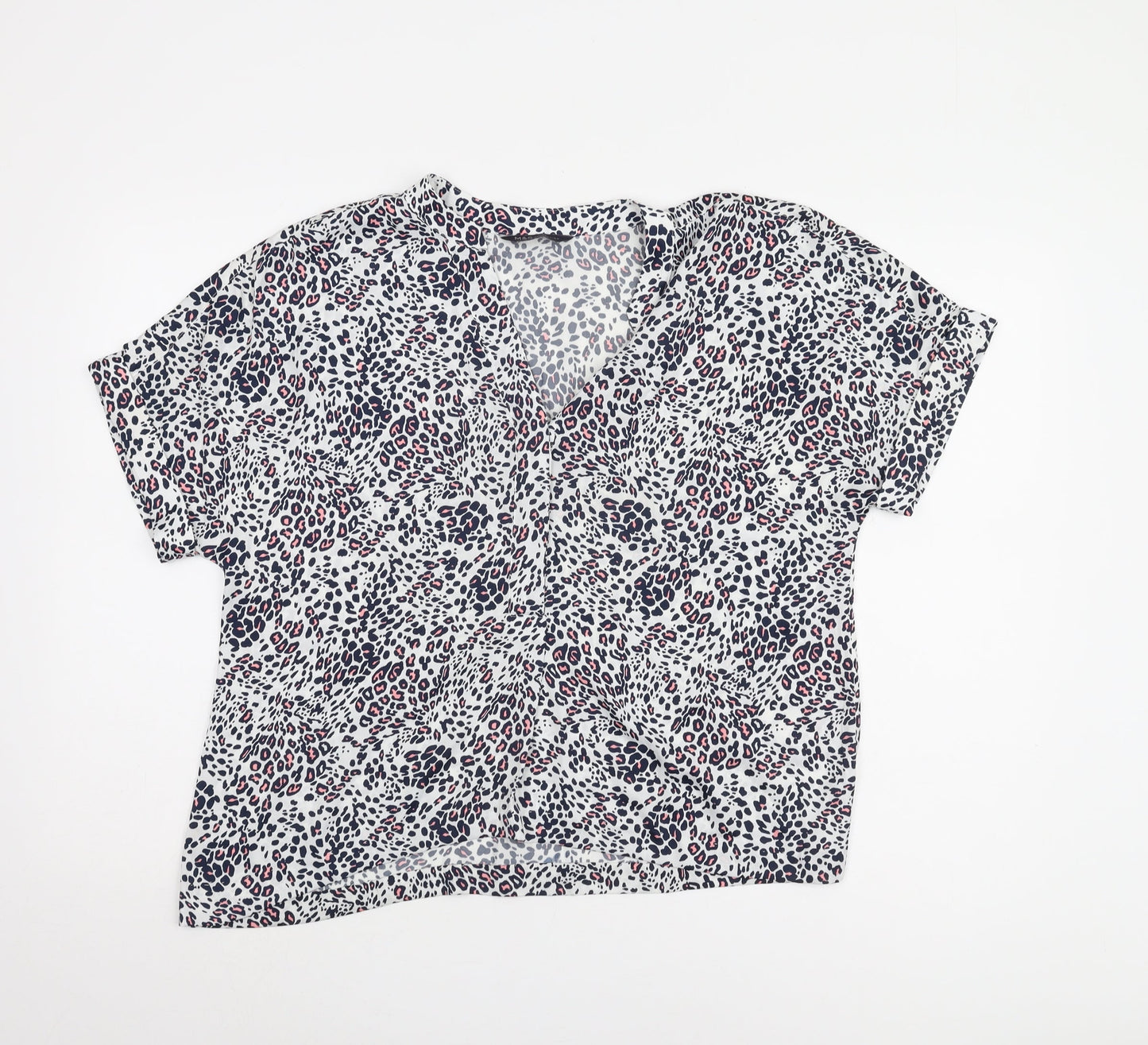 Womens UK Size 12 Marks and Spencer Multicoloured Basic Blouse