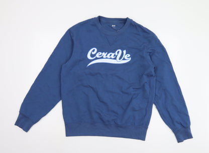 Uniqlo Men's Blue Pullover Sweatshirt M
