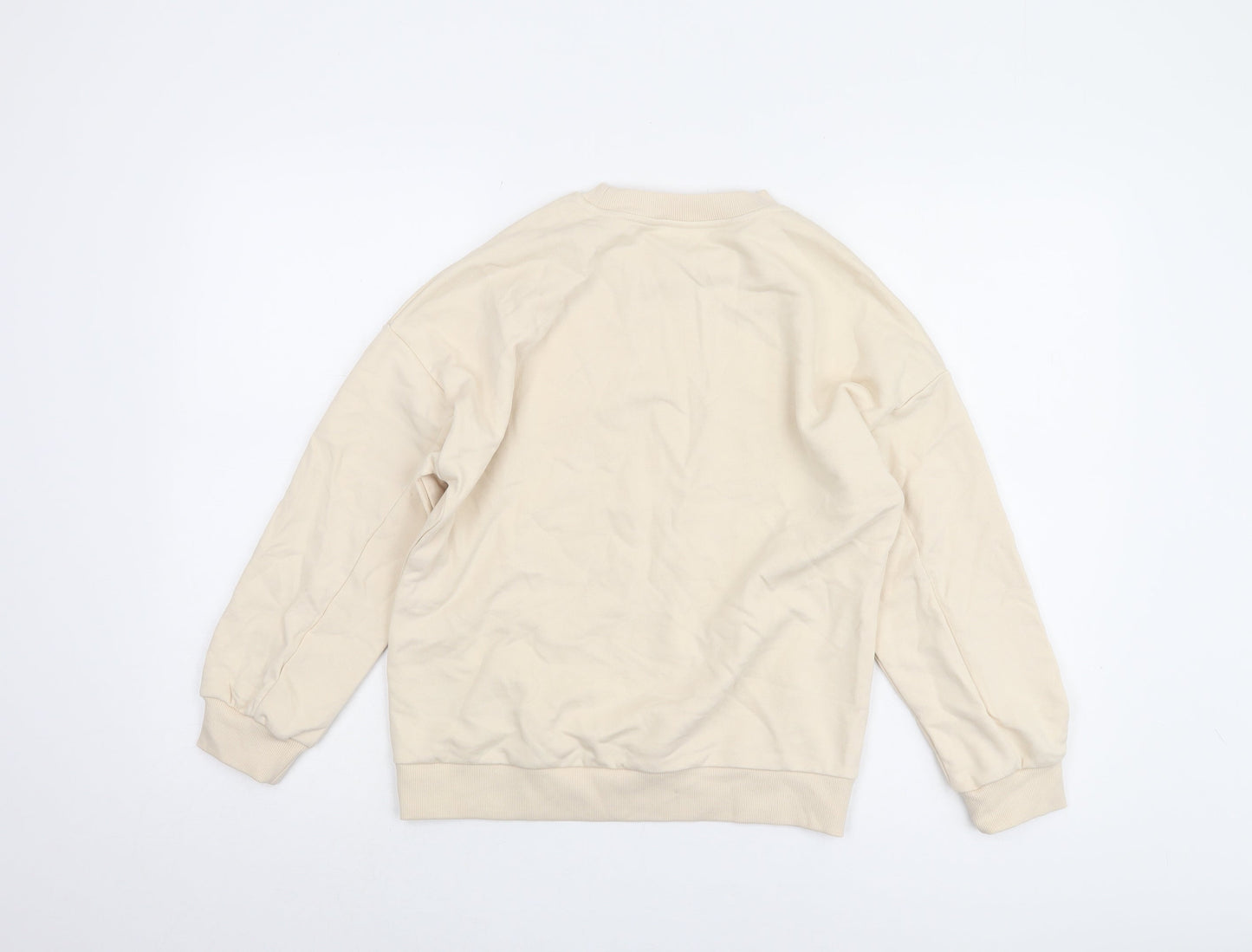 Marks and Spencer Girls Beige Pullover Sweatshirt 10-11 Years