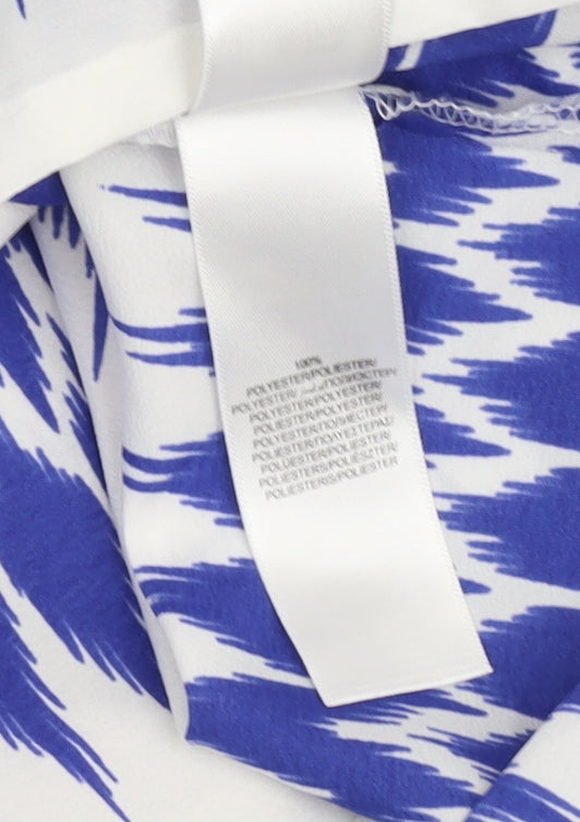 Debenhams Women's Blue Geometric Strapless Dress