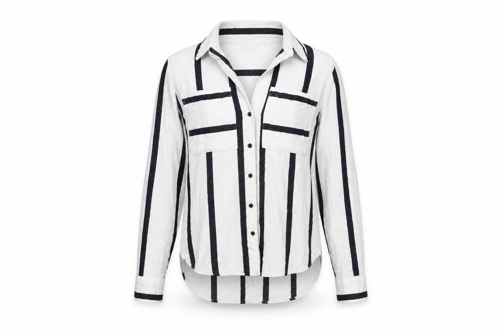 Womens UK Size 6 NEXT White Basic Button-Up