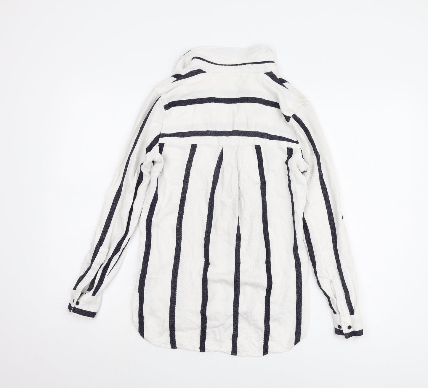 Womens UK Size 6 NEXT White Basic Button-Up