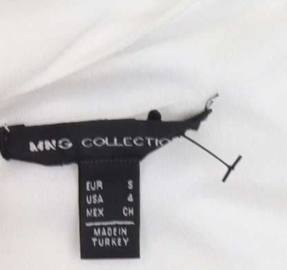 MNG Collection White Sheath Dress, Cap Sleeves, Size 12