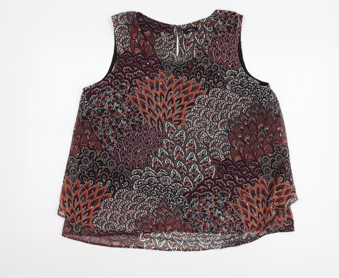 M&Co Women's Multicoloured Paisley Sleeveless Tunic