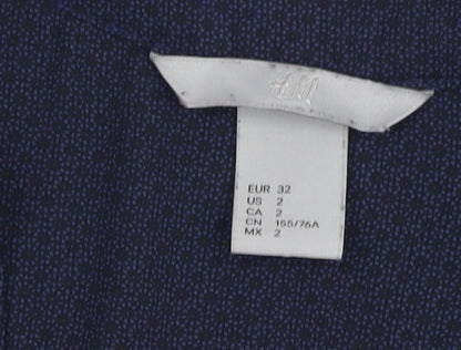 H&M Women's Blue Sleeveless Dress Size 4