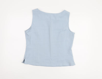 Modern Classics Women's Blue Basic V-Neck Tank Size 14