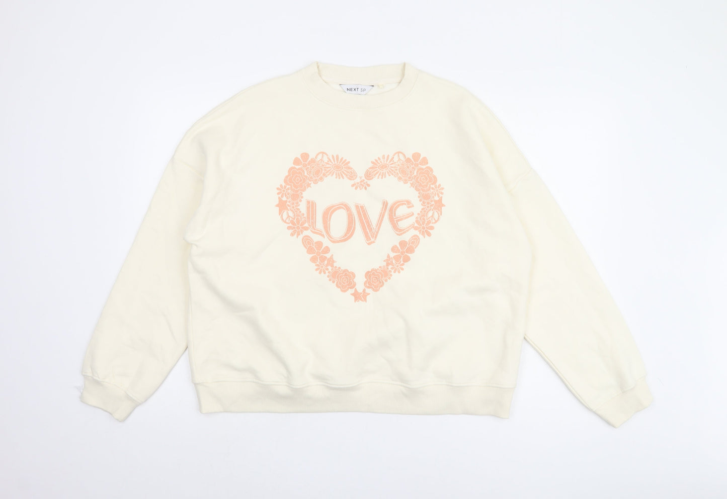 Womens UK Size L NEXT Ivory Pullover Sweatshirt
