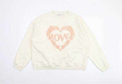 Womens UK Size L NEXT Ivory Pullover Sweatshirt