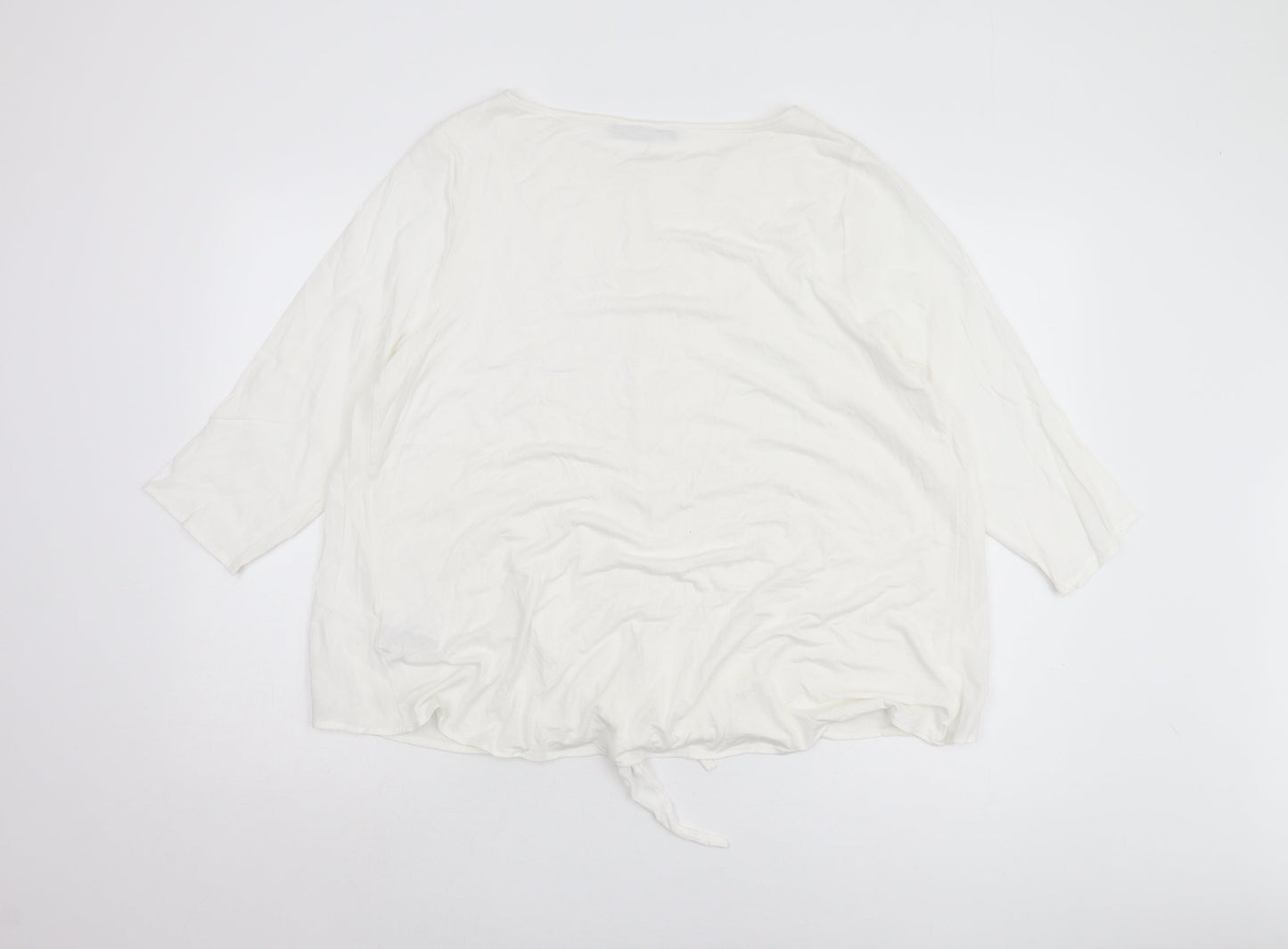 Womens UK Size 18 Marks and Spencer Ivory Basic T-Shirt