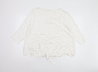 Womens UK Size 18 Marks and Spencer Ivory Basic T-Shirt