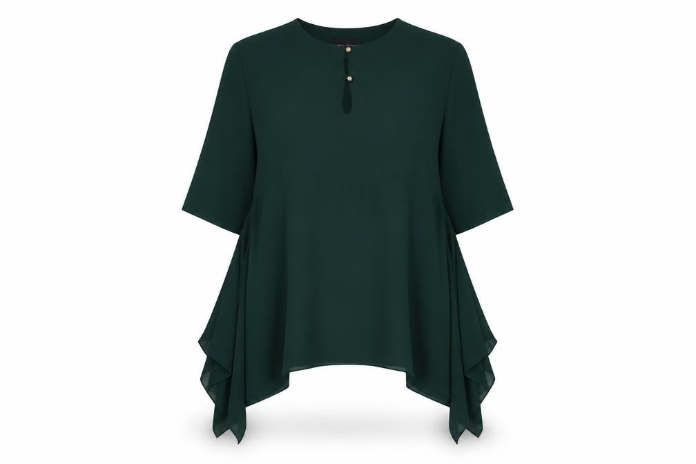Womens UK Size 16 James Lakeland Green Tunic Blouse