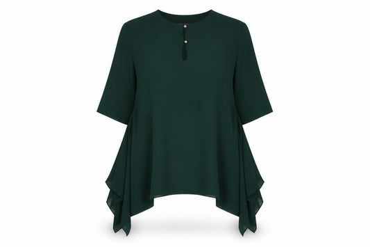 Womens UK Size 16 James Lakeland Green Tunic Blouse