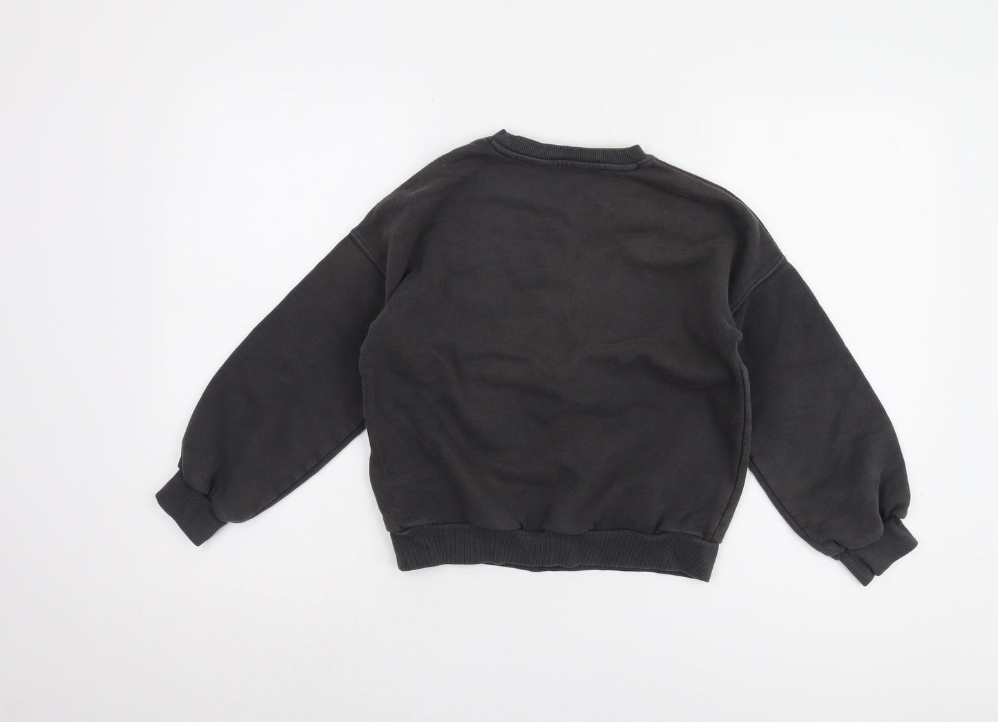 Marks and Spencer Girls Black Pullover Sweatshirt 9-10Y