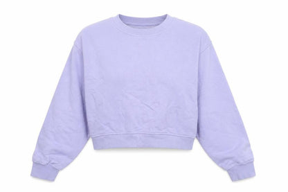 Zara Women's Purple Sweatshirt Size 8 Crew Neck