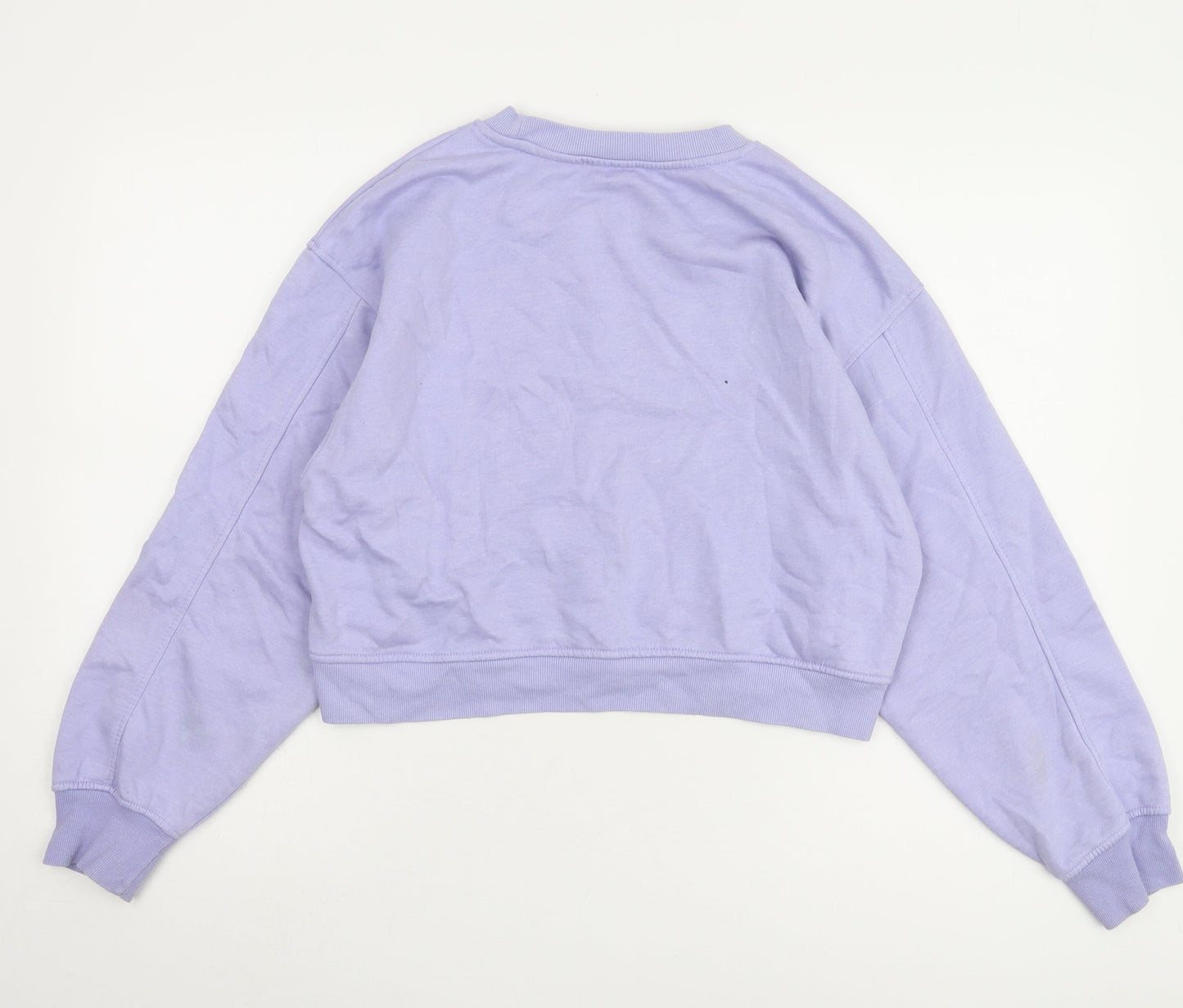 Zara Women's Purple Sweatshirt Size 8 Crew Neck