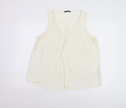 Womens UK Size 14 Marks and Spencer Ivory Basic Tank