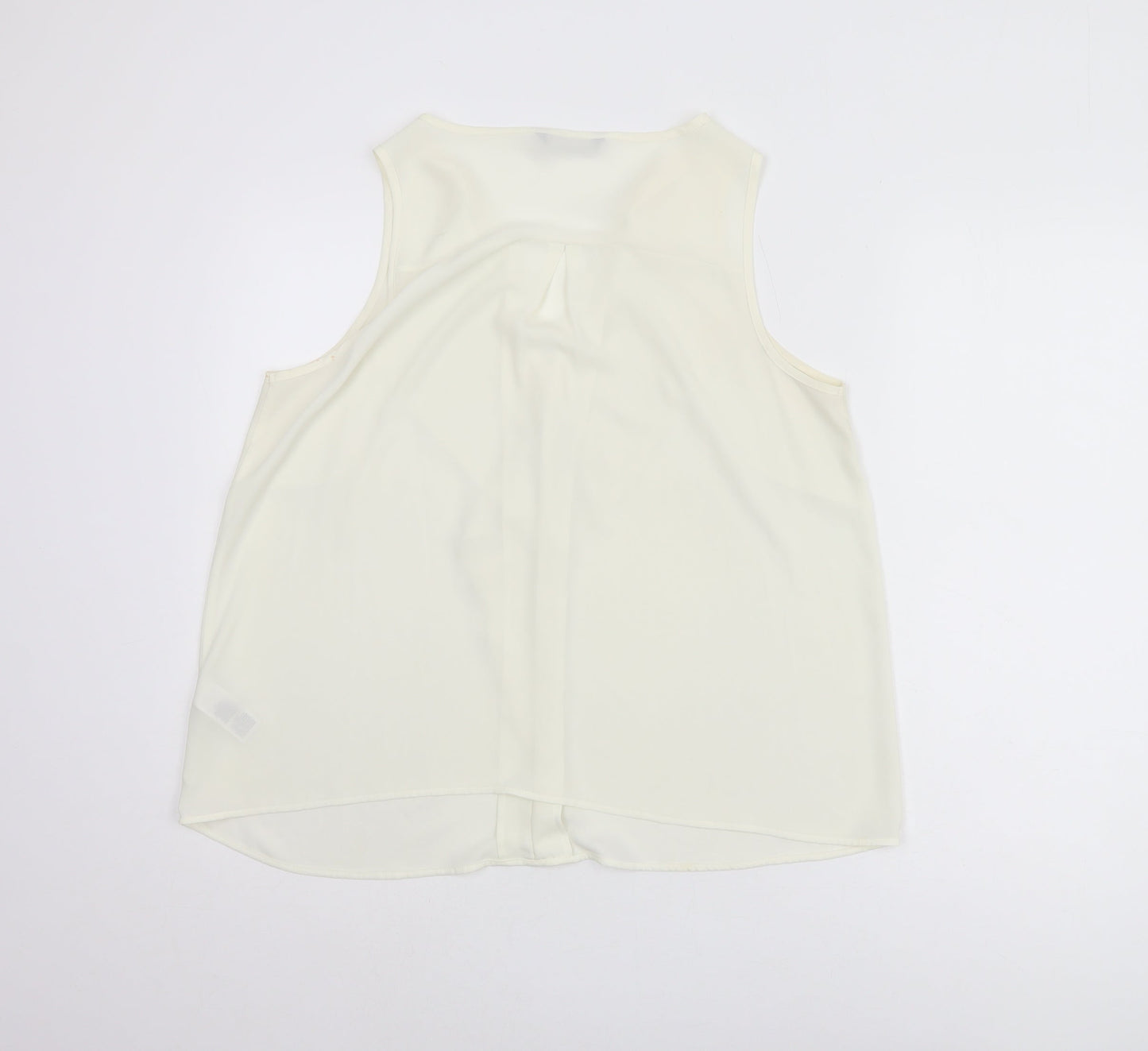Womens UK Size 14 Marks and Spencer Ivory Basic Tank