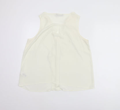 Womens UK Size 14 Marks and Spencer Ivory Basic Tank
