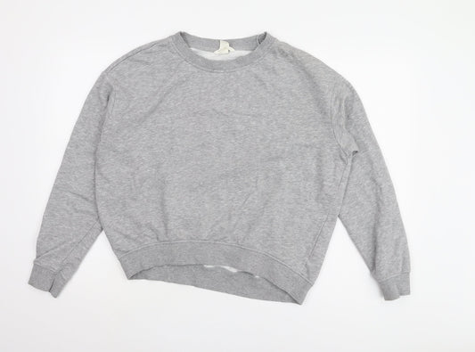 H&M Women’s Grey Pullover Sweatshirt Size 12 Regular
