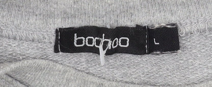 boohoo Women’s Grey Pullover Sweatshirt L