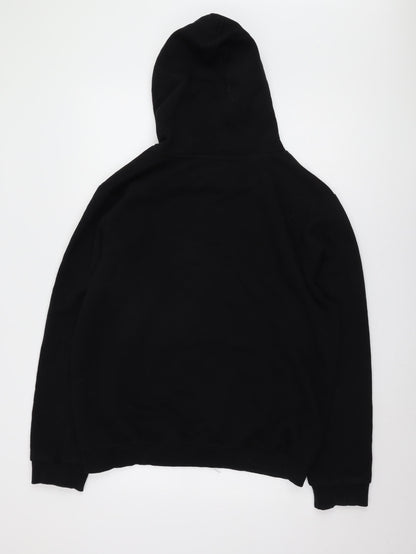 Just Hype Unisex Black Pullover Hoodie - Size 16