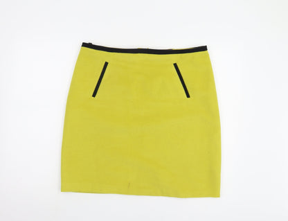 Marks and Spencer Women's Yellow Pencil Skirt Size 16