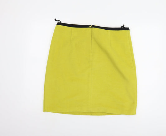 Marks and Spencer Women's Yellow Pencil Skirt Size 16